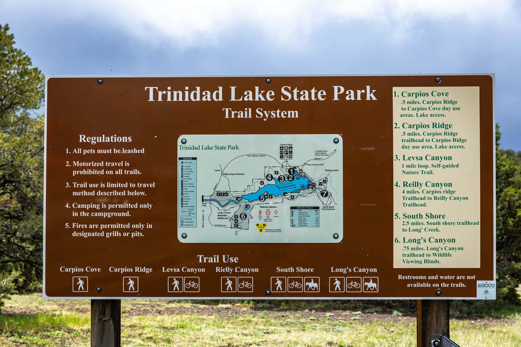 Trinidad Lake State Park Sign, Trinidad, CO