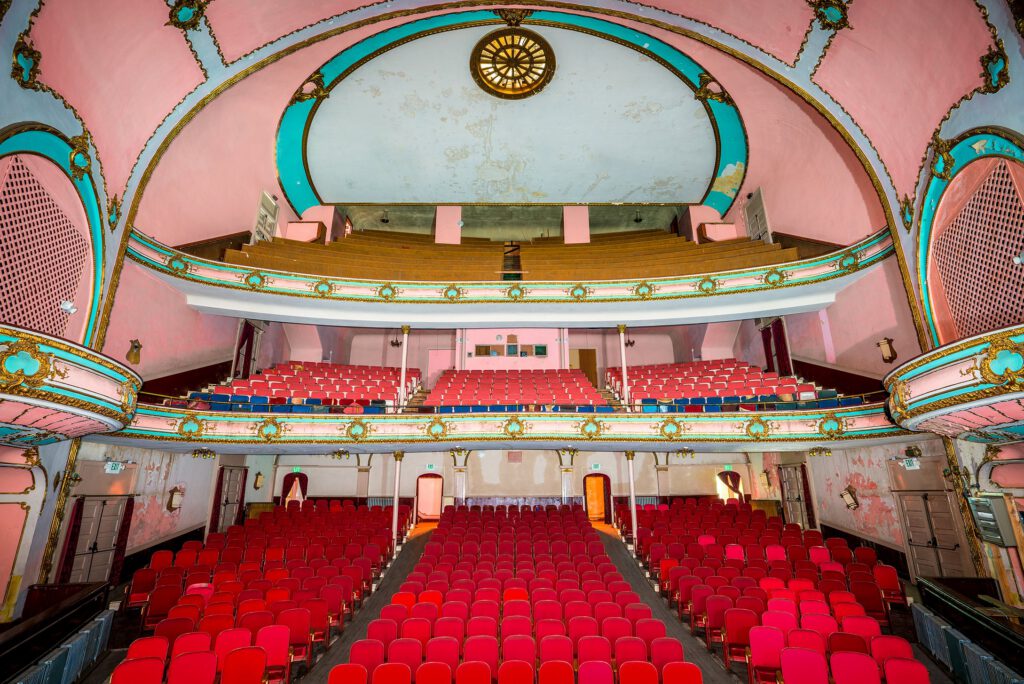 Photo of the Fox west theatre with no one in seats. Photo of the Fox west theatre with no one in seats.