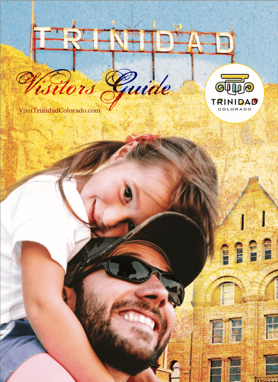 Trinidad Visitors Guide Front Cover with smiling daughter on her dad's shoulders