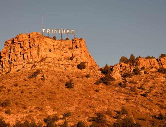 Trinidad city sign on top of Simpson's rest