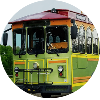 Circular image of trinidad trolley